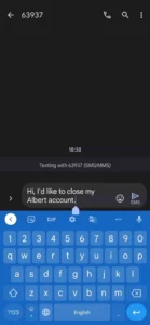 How to Delete Albert Account Via SMS