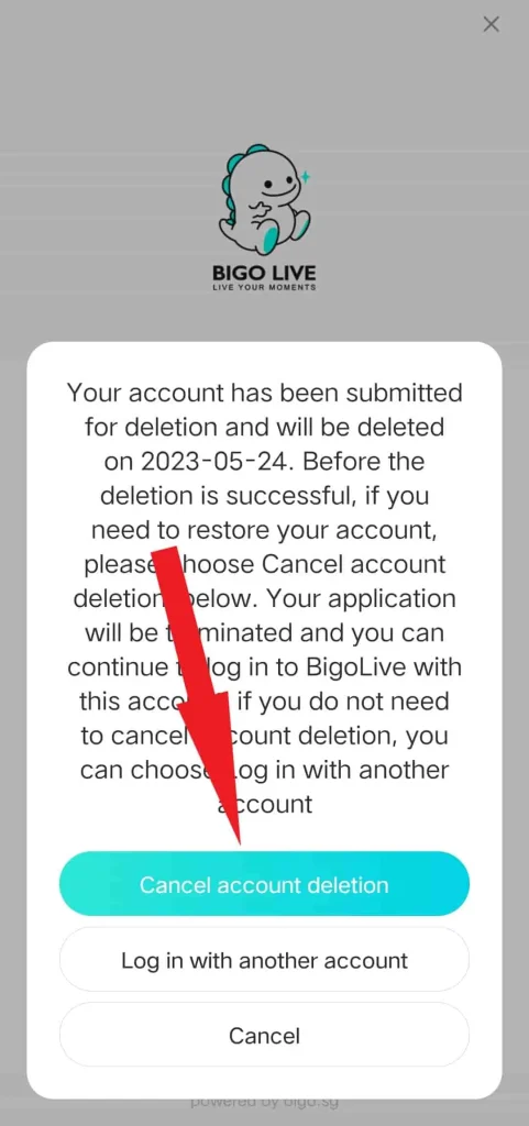 How to delete Bigo account using the App Method 1 12