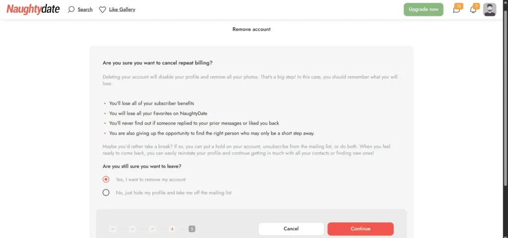 NaughtyDate Delete Account Guide: Quick & Safe Steps (2025) 6
NaughtyDate Delete Account 6